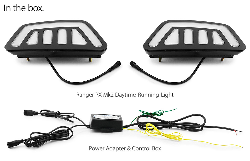 DRL06 Ford Ranger PX2 PX 2 MK2 Series MKII T6 Wildtrak XL XLS XLT Limited 2 LED Light UK United Kingdom USA Australia Europe Daytime Day Running Light DRL Day-Running-Light Lamp Front Lights Light White For Car Aftermarket Pair 2015 2016 2017 2018 Limited2 Limited Grill