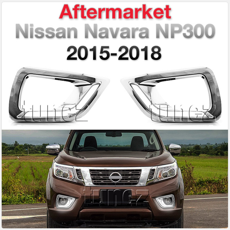 DRL09 Nissan Navara NP300 NP 300 D23 Series DX RX ST ST-X SL Visia Acenta Acenta+ N-Connecta Tekna LED Fog Light UK United Kingdom USA Australia Europe Daytime Day Running Light DRL Day-Running-Light Lamp Front Lights Light White Set Kit For Car Aftermarket Pair 2014 2015 2016 2017 2018 