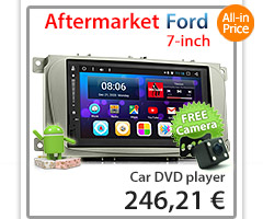 FF01DVBT Aftermarket 7-inch Ford Focus Transit Car DVD GPS player stereo radio head unit sat nav navi tunez details supports HD 720p
