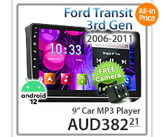 FF20DVD Aftermarket Australia UK European United Kingdom USA Ford Fiesta Focus Transit C-Max Connect Fusion Galaxy Kuga Mondeo S-Max Dedicated 7-inch Universal Car DVD USB SD MP3 player Album Art ID3 Tag RDS Radio Stereo Head Unit Details Aftermarket External and Internal Microphone Bluetooth MP4 MKV RMVB AVI 1080p Full High Definition FHD ISO Plug and Play Wiring Harness Steering Wheel Control SWC Free Reversing Camera Multi-Information Display Patch Lead Connects2 tunez tunezmart
