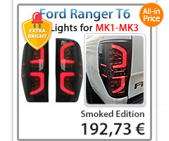 FRR01 Rear Light Tail Lamp Ford Ranger PX LED Smoke LED