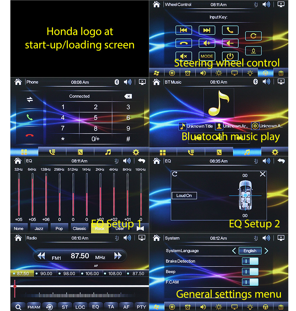 HJAZ09DVD Honda Jazz 1st Generation Gen 2002 2003 2004 2005 2006 2007 7-inch Double-DIN car DVD CD USB SD Card player radio stereo head unit details Aftermarket MP4 MKV RMVB AVI 1080p Full High Definition FHD External Bluetooth Microphone UK Europe Australia USA Fascia Facia Kit Panel Trim ISO Plug Wiring Harness Radio Adapter Free Reversing Camera 3.5mm AUX-in Plug and Play Installation Dimension tunez tunezmart Patch Lead Connects2