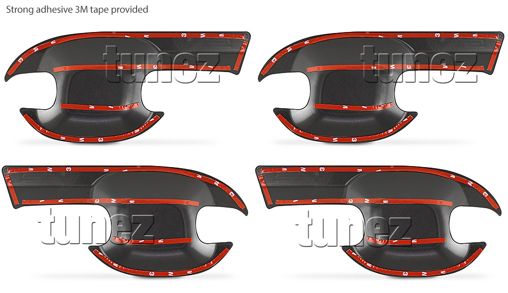 MBM03 Mazda BT-50 BT50 TF Chassis GT SP Thunder XS XT XTR Tunez UK United Kingdom USA Australia Europe Matte Matt Black Door Handle Cup Bowl Guard Protector Cover Front Rear Side For Car Aftermarket Set 2020 2021 2022 2023 2024 2025 2026 2027 2028