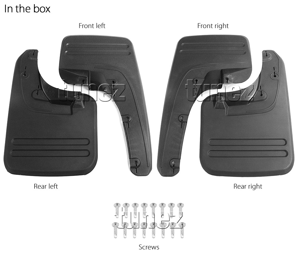 MGTH01 Aftermarket Toyota Hilux 7th Generation SR SR5 Workmate AN10 AN20 AN30 2005 2006 2007 2008 2009 2010 2011 2012 2013 2014 Mud Flap Guard Splash Front Left Right Rear 4 Pieces Set Complete KUN26R ABS