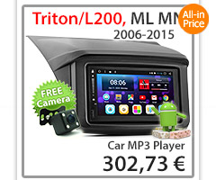 MTR05AND GPS Mitsubishi Triton L200 ML MN 4th Generation Gen 2006 2007 2008 2009 2010 2011 2012 2013 2014 2015 7-inch Universal Double DIN Latest Australia UK European USA Original Android 7.1 Nougat car USB Charger 2.1A SD player radio stereo head unit details Aftermarket External and Internal Microphone Bluetooth Europe Sat Nav Navi Plug and Play ISO Plug Wiring Harness Matching Fascia Kit Facia Free Reversing Camera Album Art ID3 Tag RMVB MP3 MP4 AVI MKV Full High Definition FHD AirPlay Air Play MirrorLink Mirror Link 1080p DAB+ Digital Radio DAB + Connects2 CTSMT005.2 CTSMT006.2