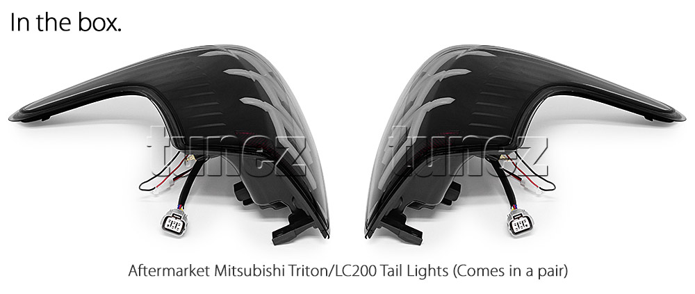 RLMT03 Mitsubishi Triton L200 Fiat Fullback MQ 5th Generation Gen Series GLX GLS GLX+ Blackline Exceed Barbarian Warrior Titan Challenger 2015 2016 2017 2018 2019 Styled Three LED Tail Rear Lamp Lights For Car Autotunez Tunez Taillights Rear Light OEM Aftermarket Pair Set Turn Signal Sequential Indicators OEM Manufacturer Premier Series 1-Year 12-month Warranty Style Look