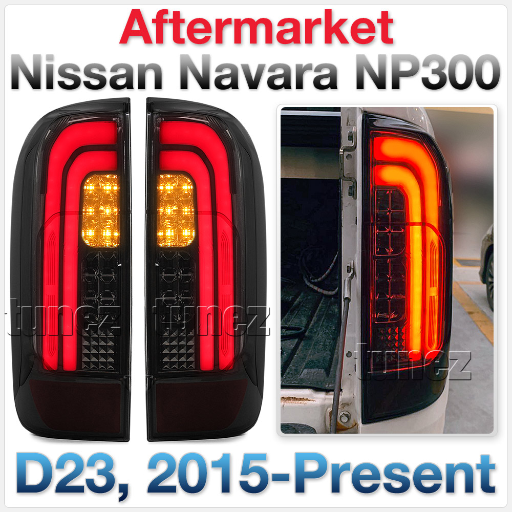 RLNP05 Nissan Navara NP300 NP 300 D23 Series DX RX ST ST-X SL Visia Acenta Acenta+ N-Connecta Tekna Full COB LED Replacement OEM Standard Original Replace A Pair Set Left Right Side Lamp Smoked MBX X-Class X Class Edition ABS Front Back Rear Tail Light Tail Lamp Head Light Headlight Taillights Turn Signal Indicators UK United Kingdom USA Australia Europe Set Kit For Truck Pickup Car Aftermarket 2015 2016 2017 2018 2019 2020