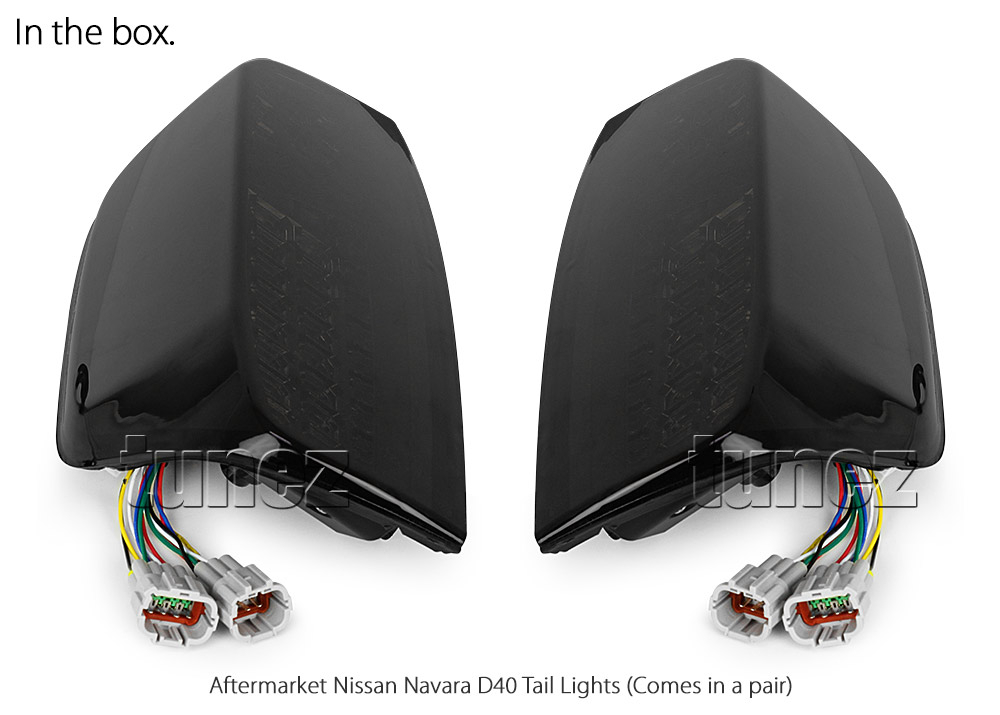 RLNV05 Nissan Navara D40 Series ST ST-X ST-X 550 Outlaw Titanium dCi Visia Acenta Tekna 2005 2006 2007 2008 2009 2010 2011 2012 2013 2014 2015 Full LED Sequential Flow Turn Signal Replacement OEM Standard Original Replace A Pair Set Left Right Side LH RH Lamp ABS Front Back Rear Tail Light Tail Lamp Head Light Headlight Taillights UK United Kingdom USA Australia Europe Set Kit For Car Aftermarket