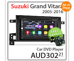 SGV03DVD 7-inch Aftermarket Suzuki Grand Vitara 3rd Third Generation Europe European Australia UK United Kingdom USA Year 2005 2006 2007 2008 2009 2010 2011 2012 2013 2014 2015 2016 JB Direct Loading design car DVD USB SD player MP3 Album Art ID3 Tag ID3tag RDS radio stereo head unit details Aftermarket External and Internal Microphone Bluetooth RMVB MKV MP4 Full High Definition FHD 1080p 720p Free Reversing Camera Fascia Kit ISO Plug Wiring Harness Steering Wheel Control buttons OEM Double 2 DIN Patch Lead Connects2 CTSSZ002.2